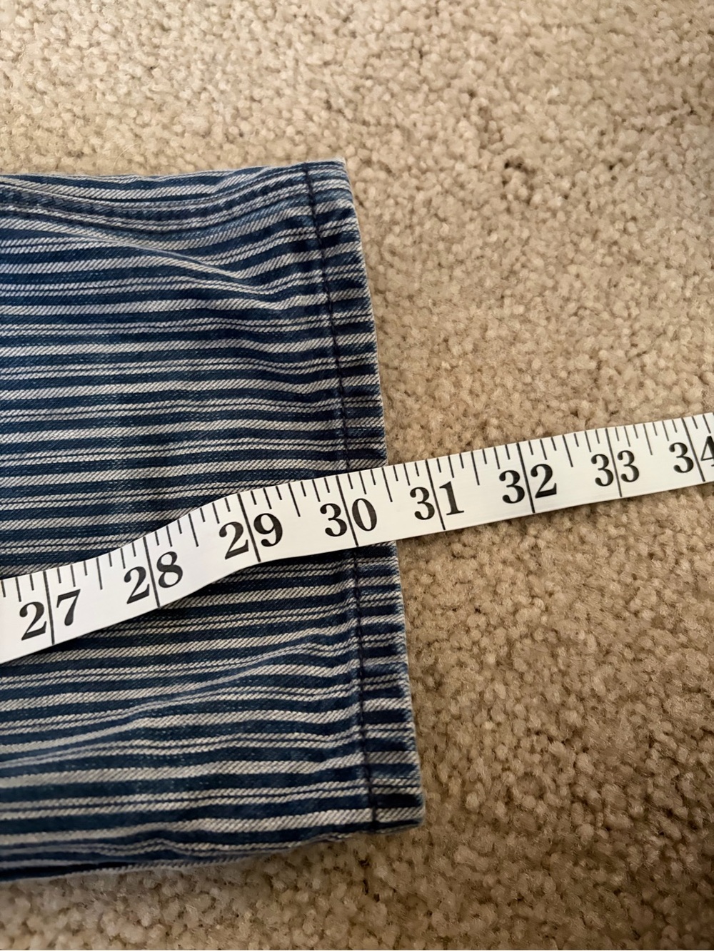 Citizens of humanity Anthropologie blue stripped overalls bib Carpenters small - Picture 14 of 14